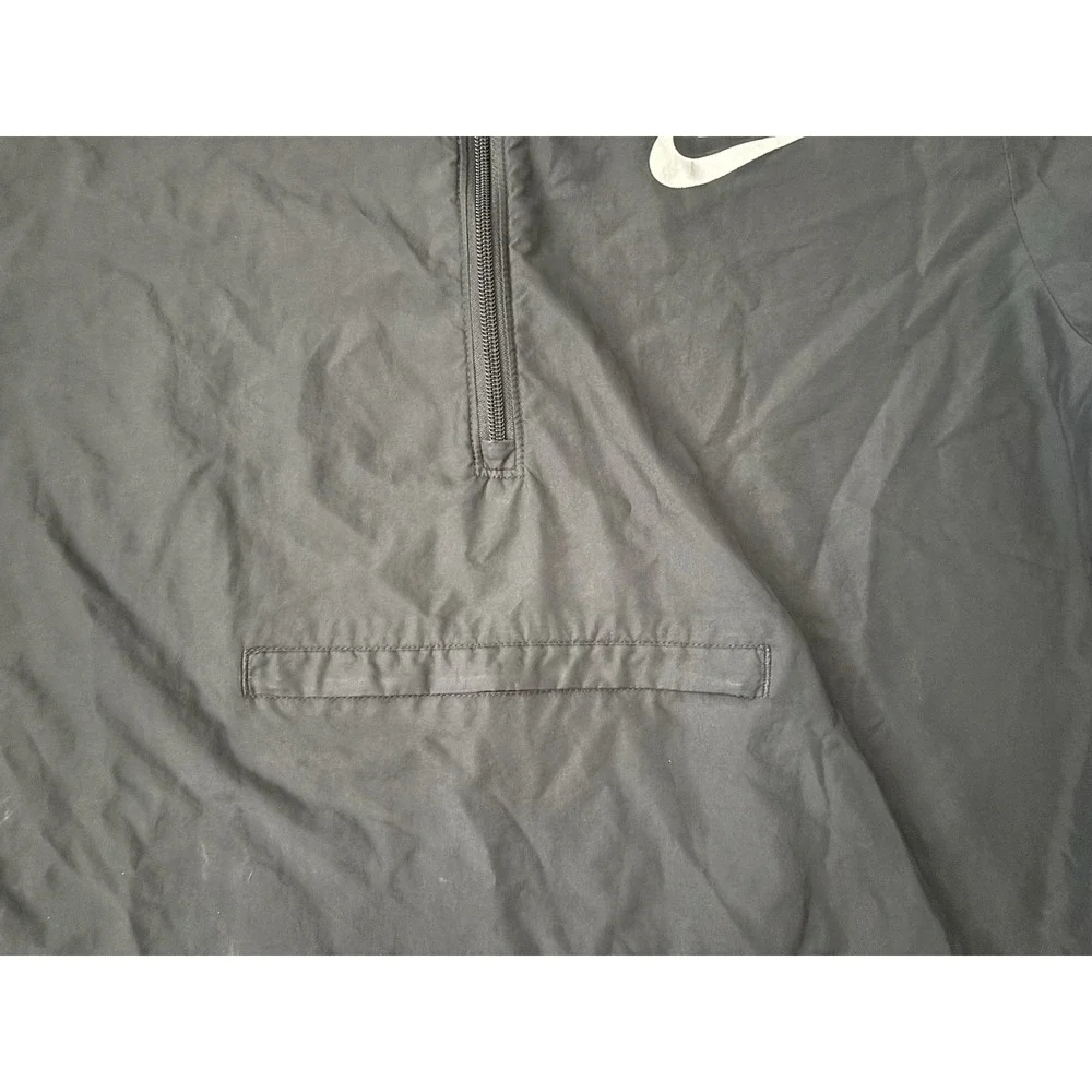 Vintage Nike 1/3 Anorak Jacket XL Black Purple Track Pullover‎ Pocket 1/4 Zip